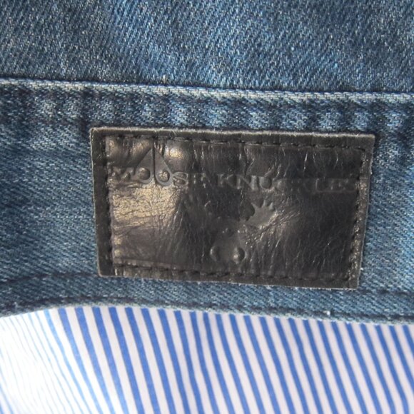 MOOSE KNUCKLES Woman's Denim Western Ranch Vest Size L - Picture 11 of 12